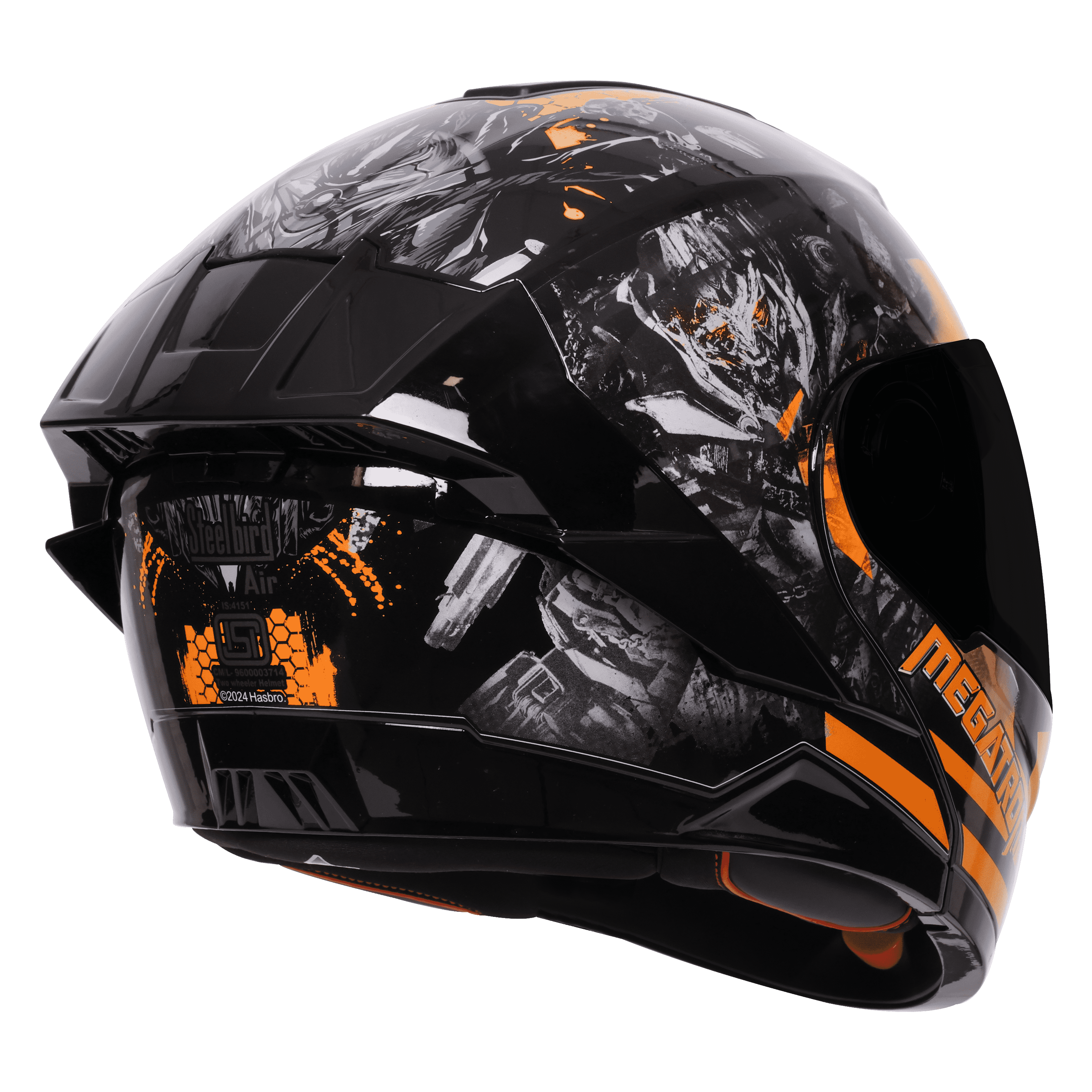 SBA-8 ISS MEGATRON GLOSSY BLACK WITH ORANGE